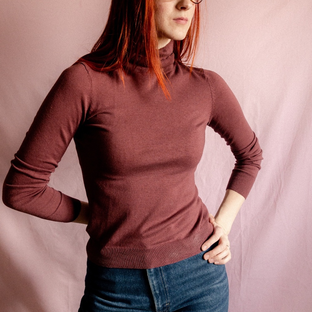 Banana Republic Turtleneck Sweater Cashmere Silk